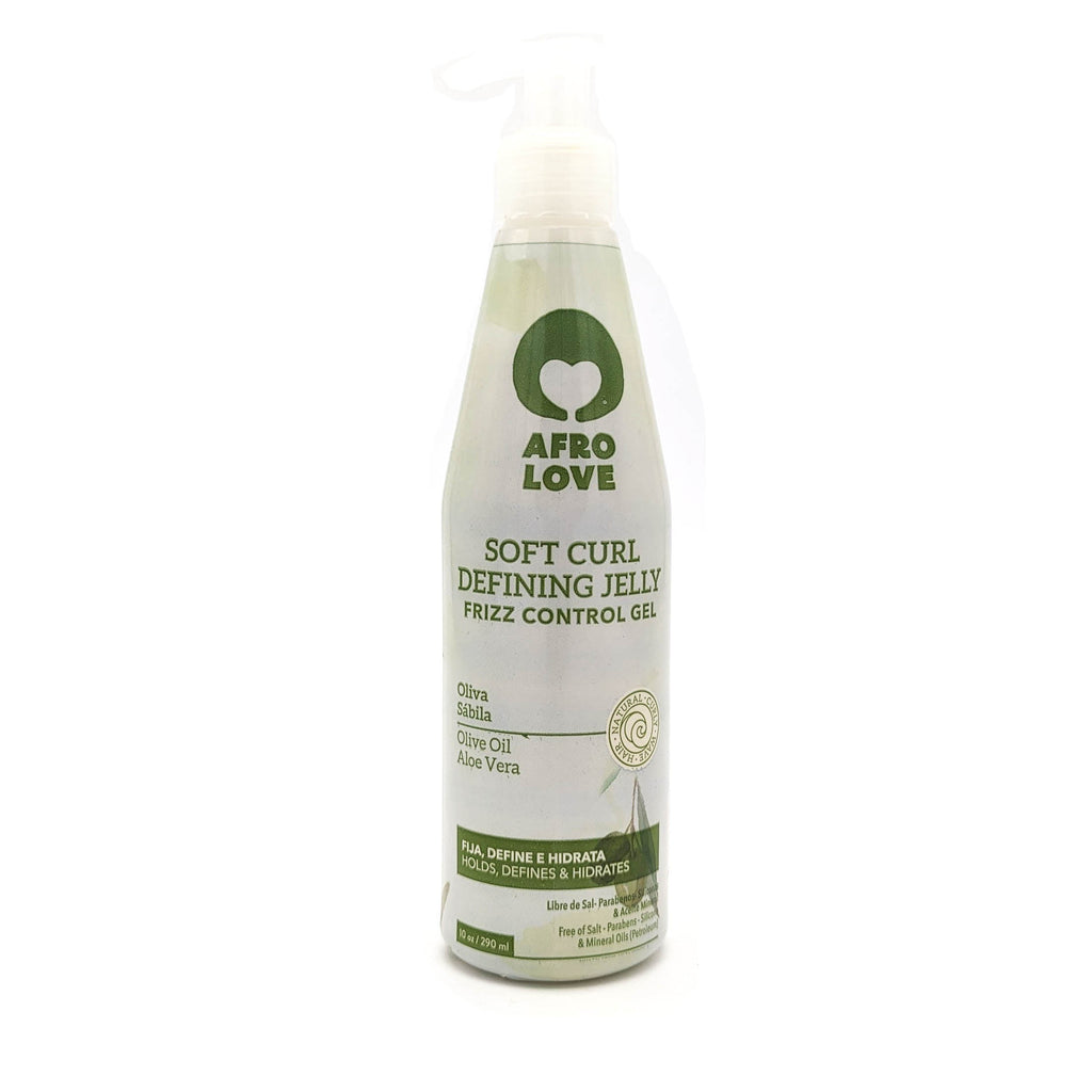 Afro Love Frizz Control Jelly Gel para Definición de Rizos Suaves | con Oliva y Sábila | 290 ml