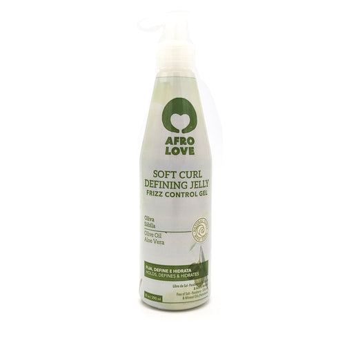 Afro Love Frizz Control Jelly Gel para Definición de Rizos Suaves | con Oliva y Sábila | 290 ml