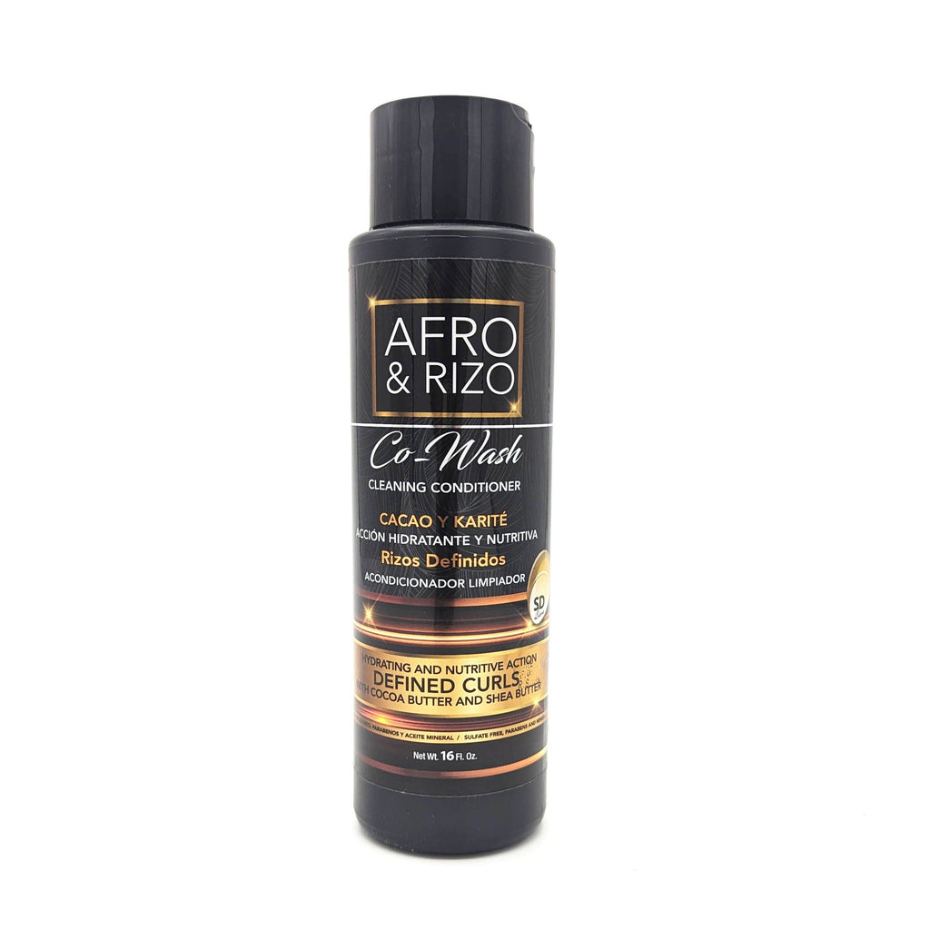 Afro & Rizo Co-Wash Acondicionador Limpiador Rizos Definidos Acción Hidratante y Nutritiva | con Cacao y Karité | 16 oz