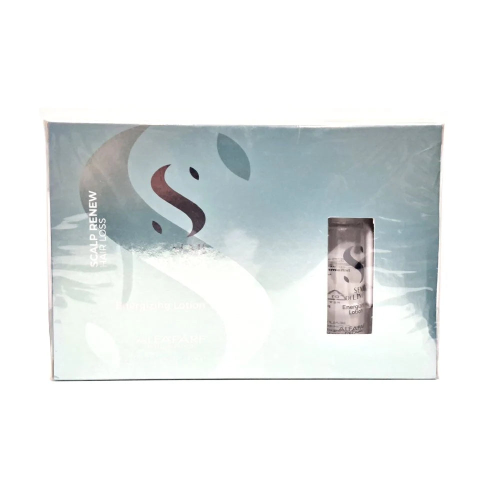 Alfaparf Milano Semi di Lino Scalp Renew Loción Energizante en Ampollas para Cabello Debilitado con Tendencia a la Caída 12 x 10 ml