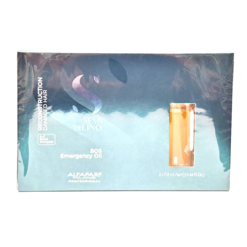 Alfaparf Milano Semi di Lino Reconstruction Aceite SOS de Emergencia en Ampollas para Cabello Dañado 6 x 13 ml
