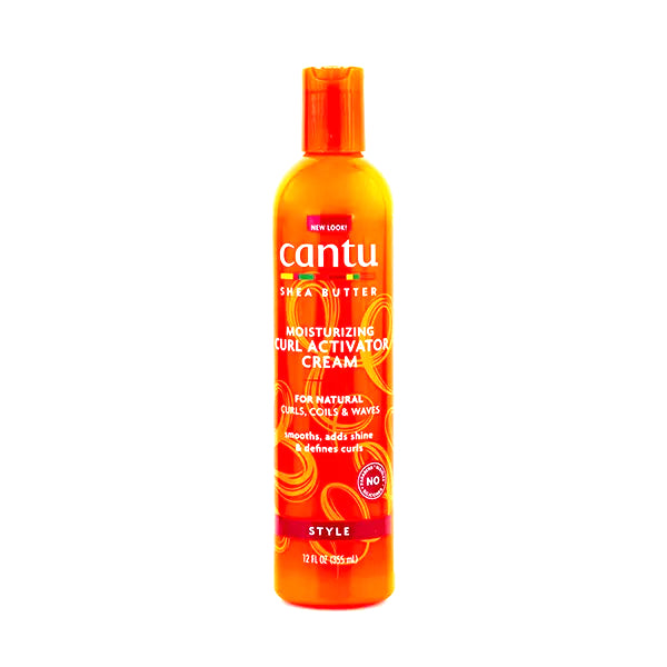 Cantu Shea Butter Moisturizing Curl Cream Activator Activador de Crema Hidratante para Rizos sin Sulfatos | con Manteca de Karité | para Cabello Rizado, Crespo o Ondulado 355 ml