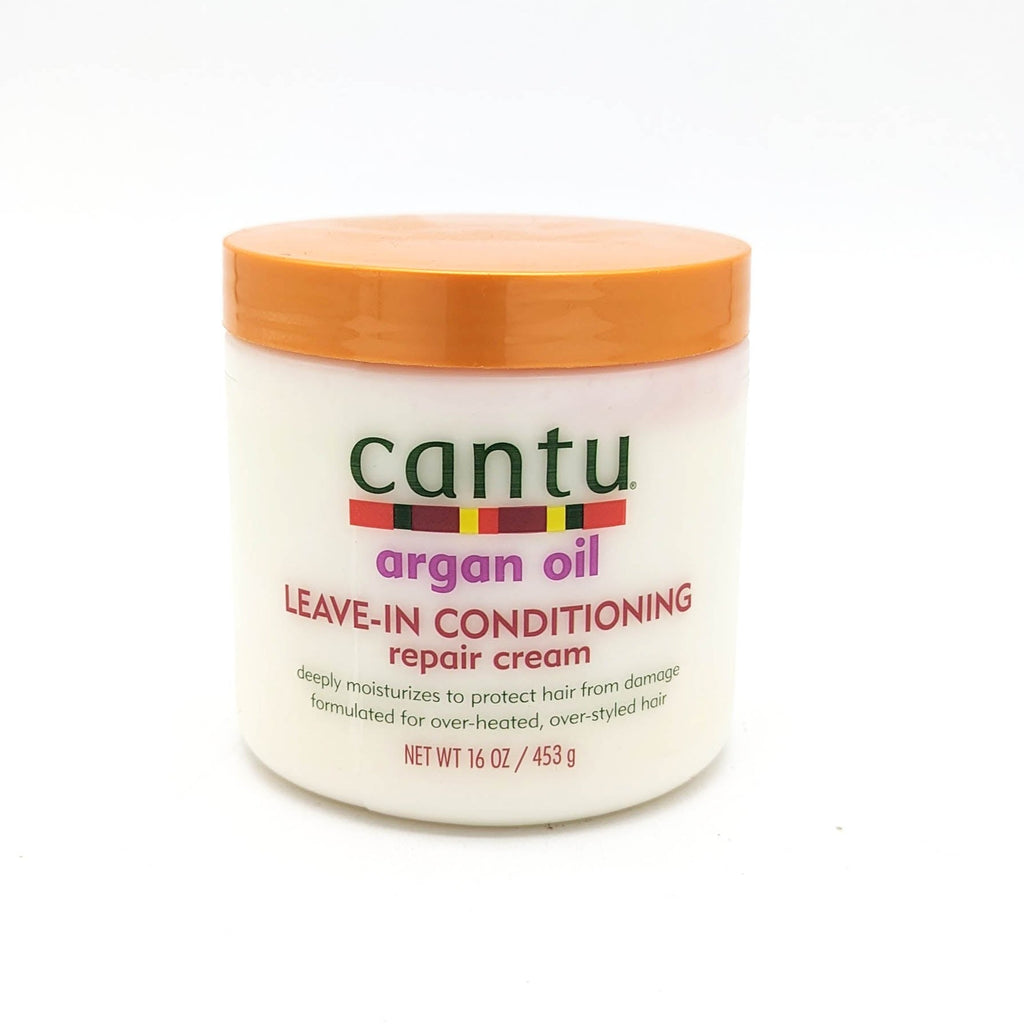 Cantu Argan Oil Leave-in Crema Acondicionadora Reparadora | con Aceite de Argán | para Cabello Sobrecalentado o Sobreestilizado 453 g