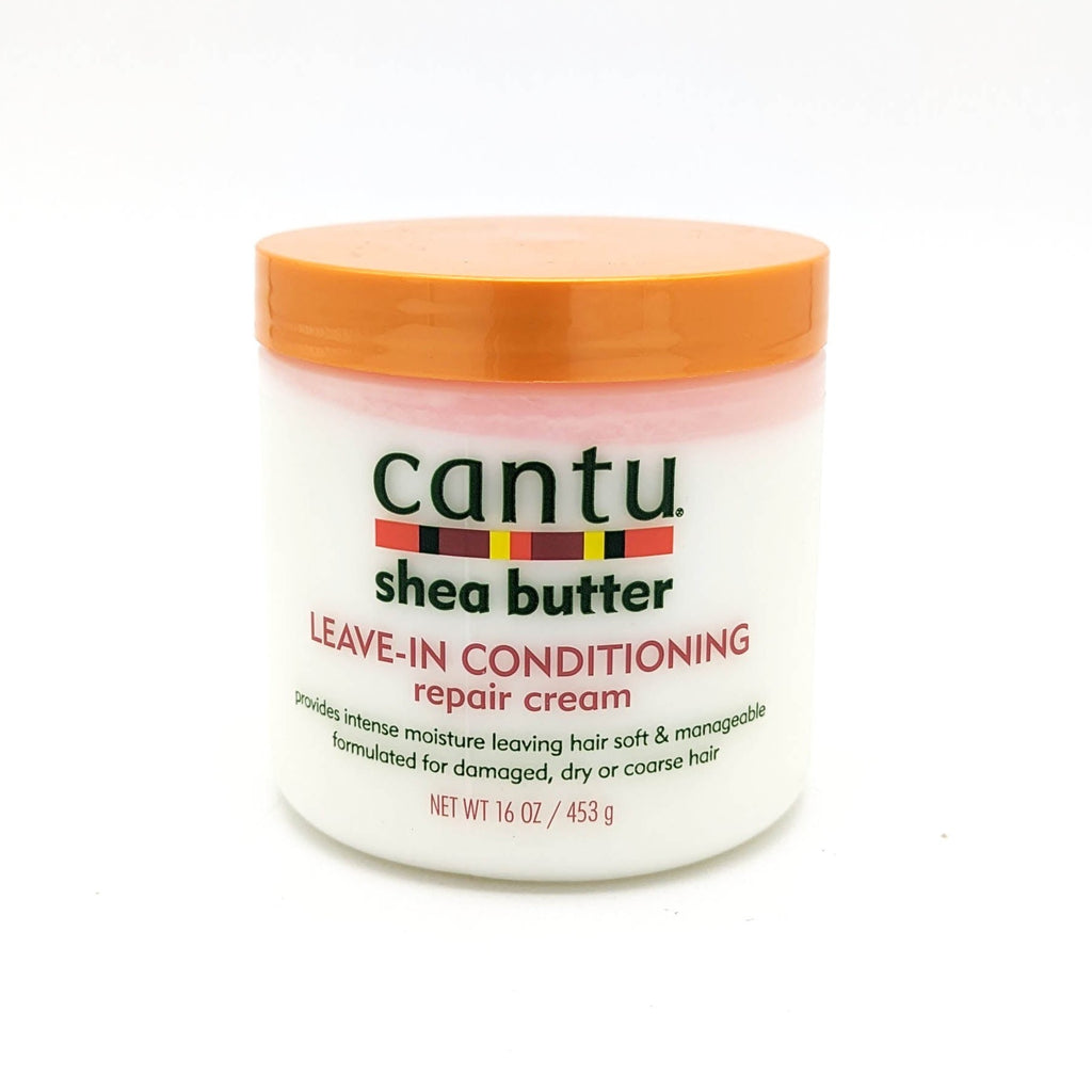 Cantu Shea Butter Leave-in Crema Acondicionadora Reparadora | con Manteca de Karité | para Cabello Dañado, Seco o Áspero 453 g