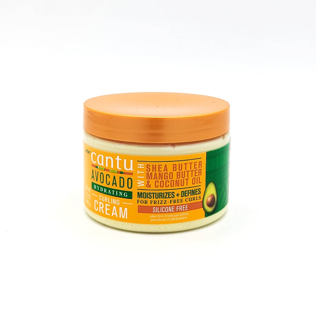 Cantu Avocado Hydrating Curling Cream Crema para Rizos Hidrata y Define | con Manteca de Karité, Manteca de Mango y Aceite de Coco | para Cabello Rizado, Crespo o Ondulado 453 g