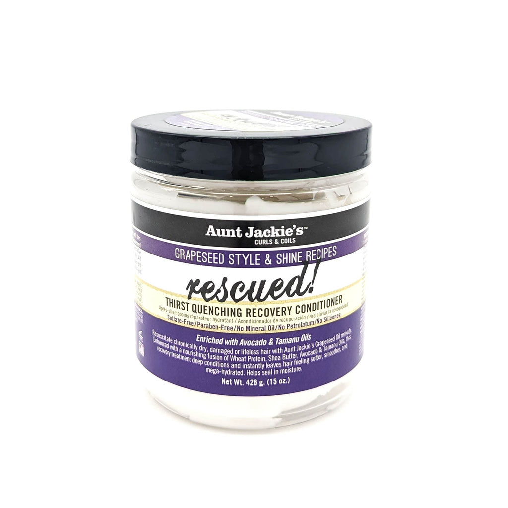 Aunt Jackie's Rescued! Acondicionador de Recuperación para la Resequedad | con Aceite de Aguacate y de Tamanu | sin Sulfato 426 g