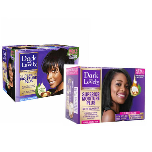 Dark and Lovely No Lye Relaxer Kit Alisador Cabello con Hidratación Duradera 1 Aplicación
