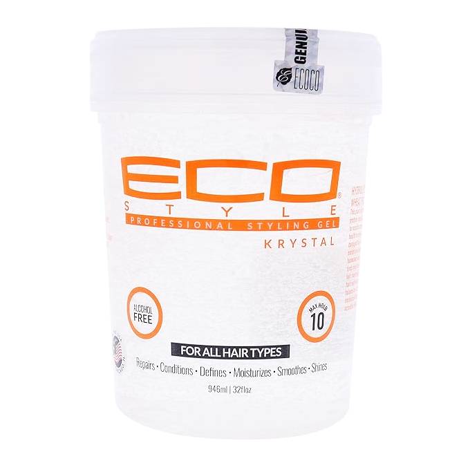 Eco Style Krystal Gel Profesional con Proteína de Trigo Hidrolizada para todo tipo de Cabello | sin Alcohol