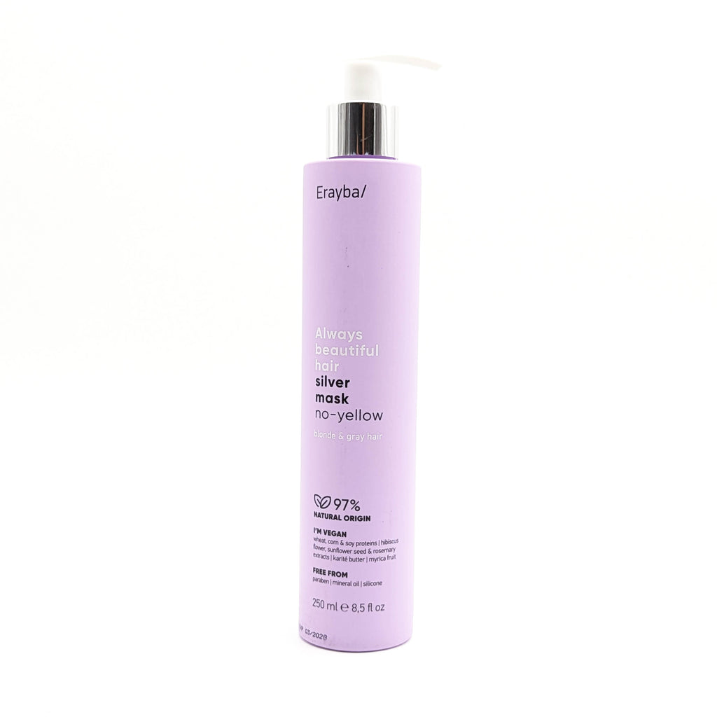 Erayba Mascarilla Plata Matizadora No Yellow para Cabello Rubio y Gris 250 ml