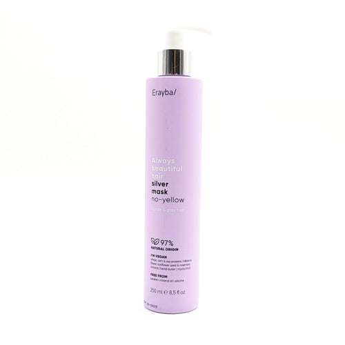 Erayba Mascarilla Plata Matizadora No Yellow para Cabello Rubio y Gris 250 ml