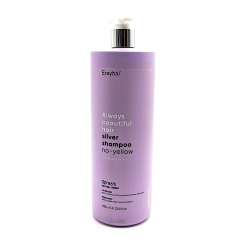 Erayba Champú Plata Matizador No Yellow para Cabello Rubio y Gris