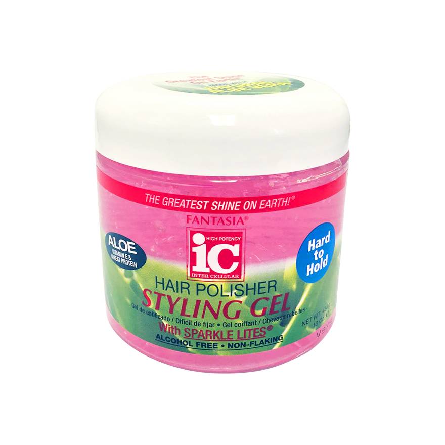 Fantasia ic Hair Polisher Gel de Estilizado Difícil de Fijar de Aloe Vera, Vitamina E y Proteína de Trigo | Sin Alcohol · No se Escama 454 g