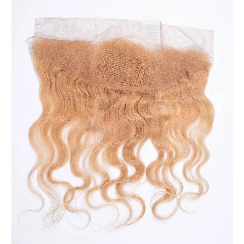 Lace Frontal 13x4 Ondulado de Cabello Humano Remy Rubio Claro Dorado | 100 % Natural