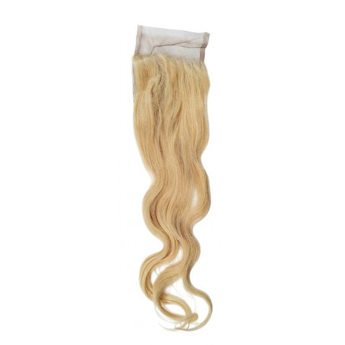 Lace Frontal 4x4 Ondulado de Cabello Humano Remy Rubio Claro Dorado | 100 % Natural