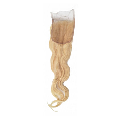 Lace Frontal 4x4 Ondulado de Cabello Humano Remy Rubio Claro Dorado | 100 % Natural