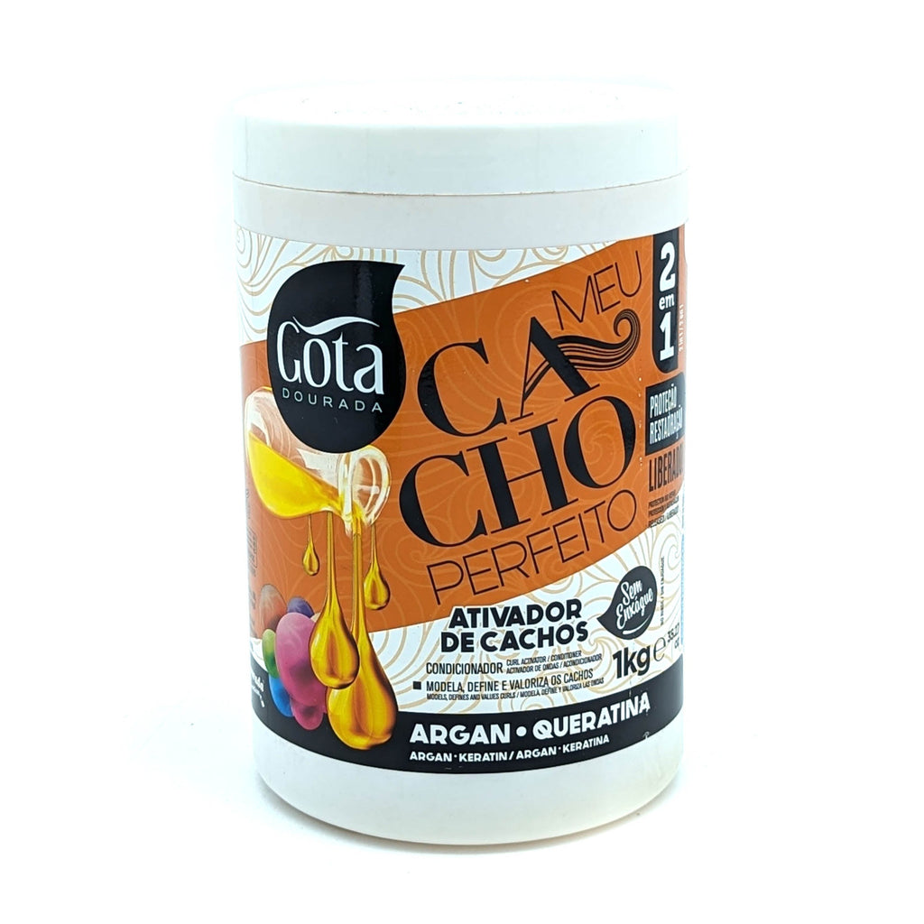 Gota Dourada Meu Cacho Perfeito Leave-in Activador de Rizos con Argán y Queratina 1 kg
