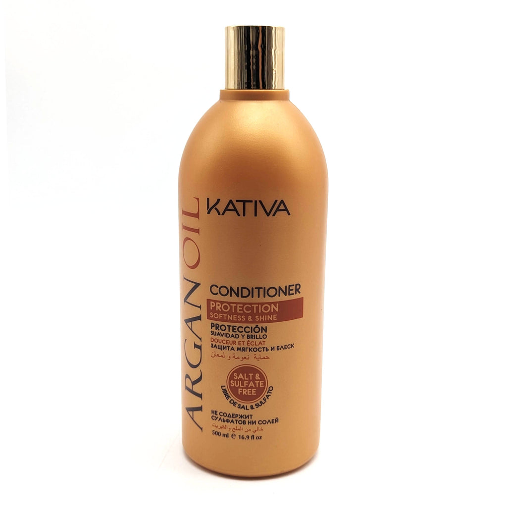 Kativa Argan Oil Acondicionador Protección, Suavidad y Brillo Libre de Sal y Sulfato 500 ml