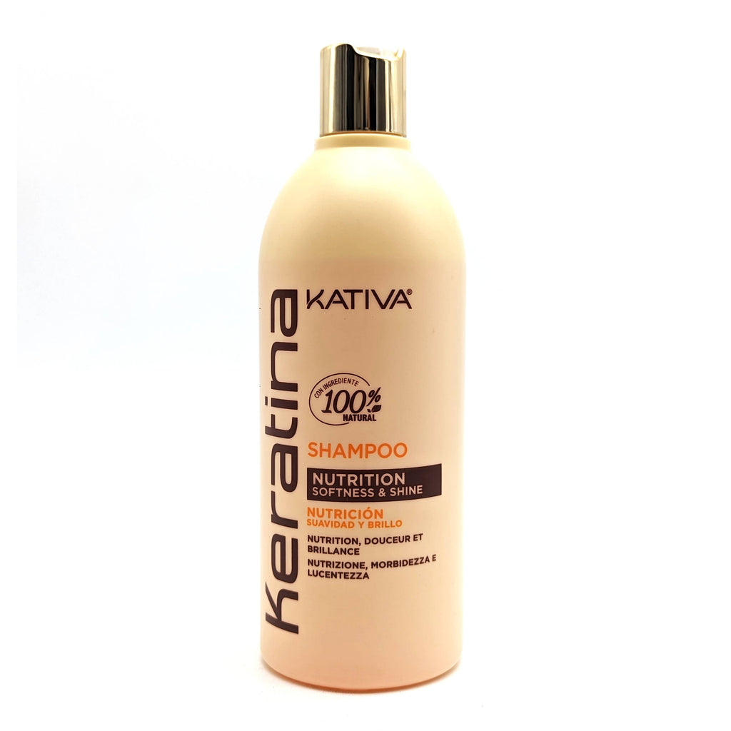 Kativa Keratina Champú Nutrición, Suavidad y Brillo con Ingredientes 100% Naturale 500 ml
