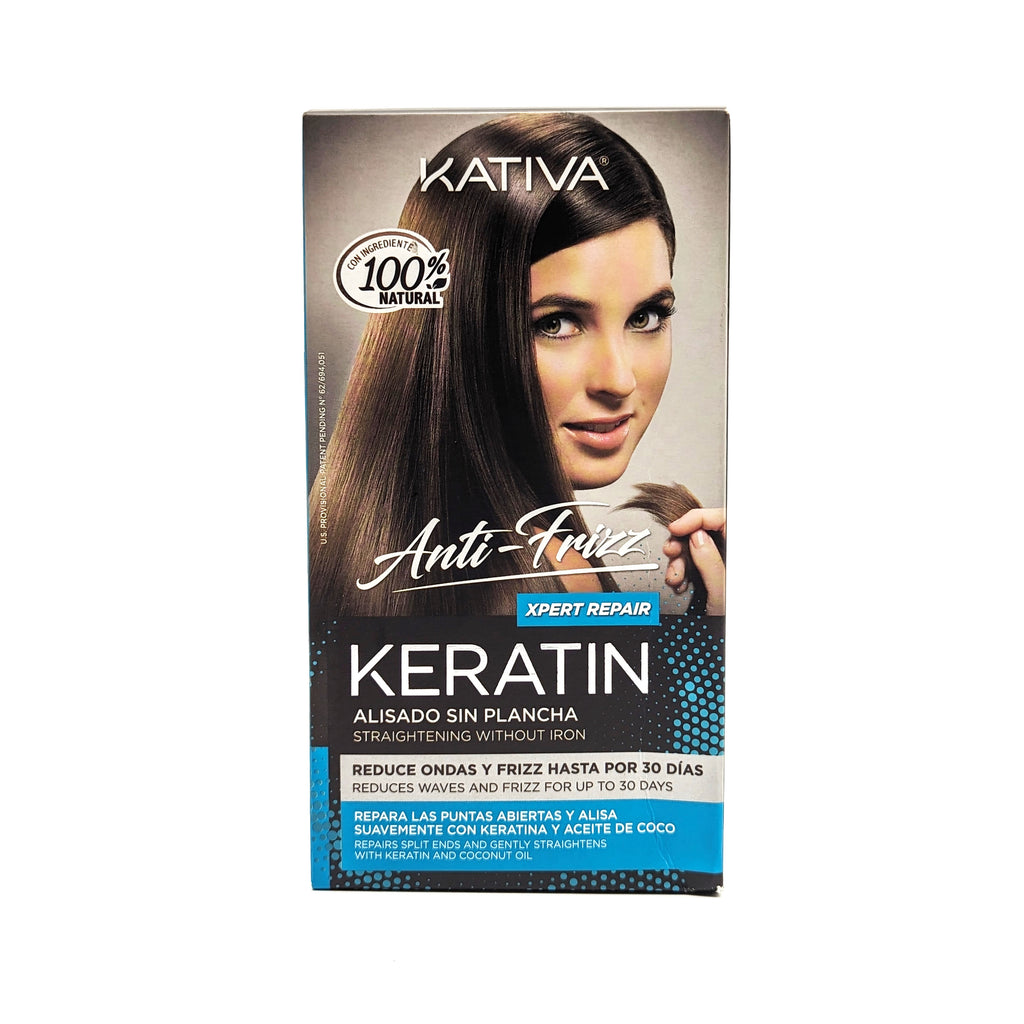 Kativa Alisado sin Plancha Anti-Frizz Xpert Repair | con Keratina y Aceite de Coco | Reduce Ondas y Frizz Hasta por 30 Días