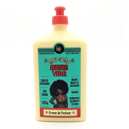 Lola Comsetics Meu Cacho Minha Vida Leave-in Crema de Peinar Vegano para Cabellos Rizados 500 g