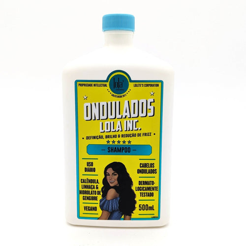 Lola Comsetics Ondulados Lola Inc. Champú Vegano para Cabellos Ondulados | con Extracto de Linaza, Caléndula e Hidrolato de Jengibre | 500 ml