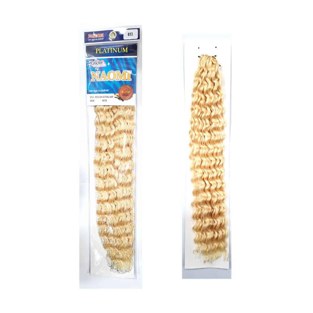 Extensión Crochet NAOMI Platinum Brazilian Natural Deep Wave