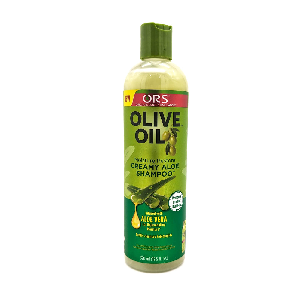 ORS Olive Oil Champú Cremoso con Aloe Vera Limpia y Desenreda Suavemente Eliminando la Acumulación 370 ml