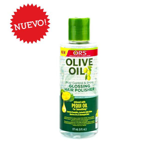ORS Olive Oil Glossing Hair Polisher Sérum para Control de Frizz y Brillo | con Aceite de Pequi y Oliva | para el Pelo Seco y Dañado 177 ml