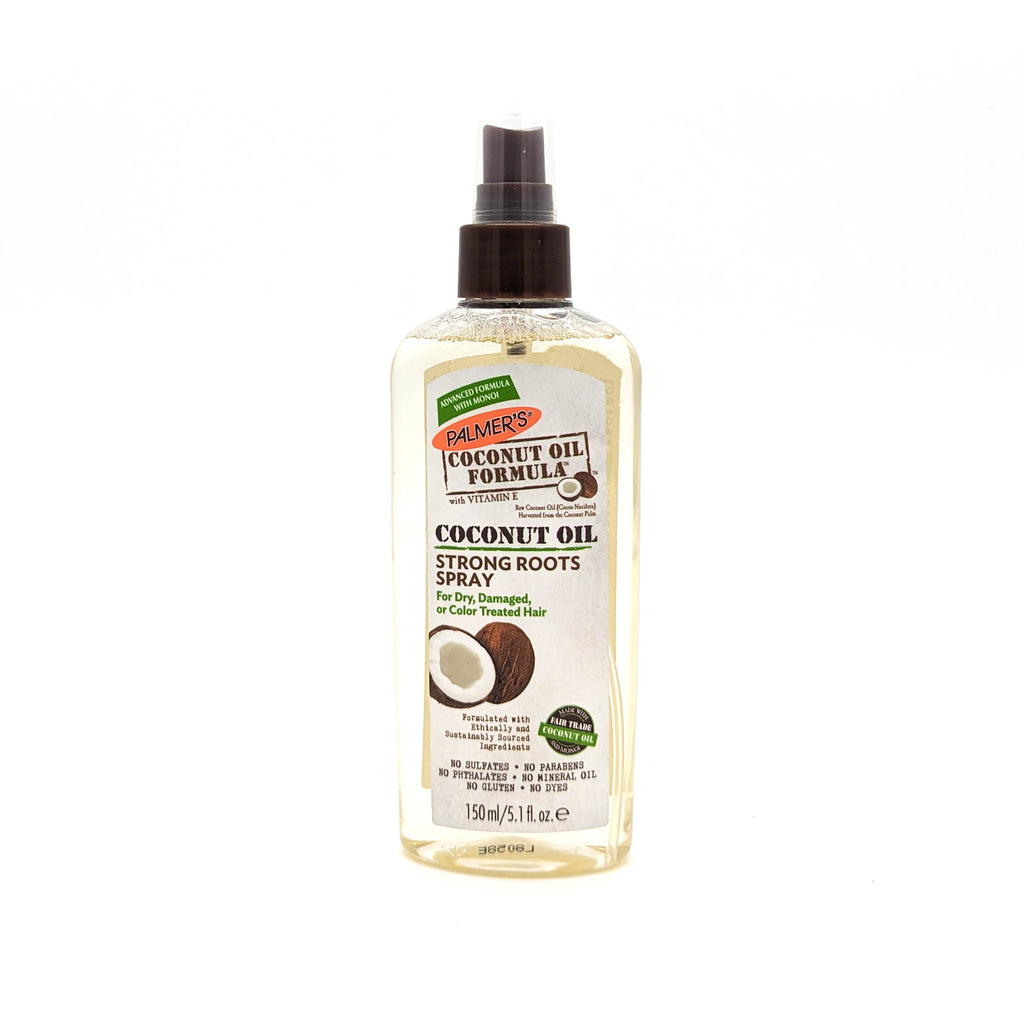 Palmer's Coconut Oil Formula Strong Roots Spray Rociador de Raíces Fuertes sin Sulfatos para Cabello Seco, Dañado y Teñido 150 ml