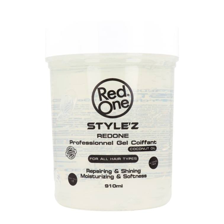 Red One Style'z Gel Profesional de Aceite de Coco para todo tipo de Cabello | sin Alcohol 910 ml