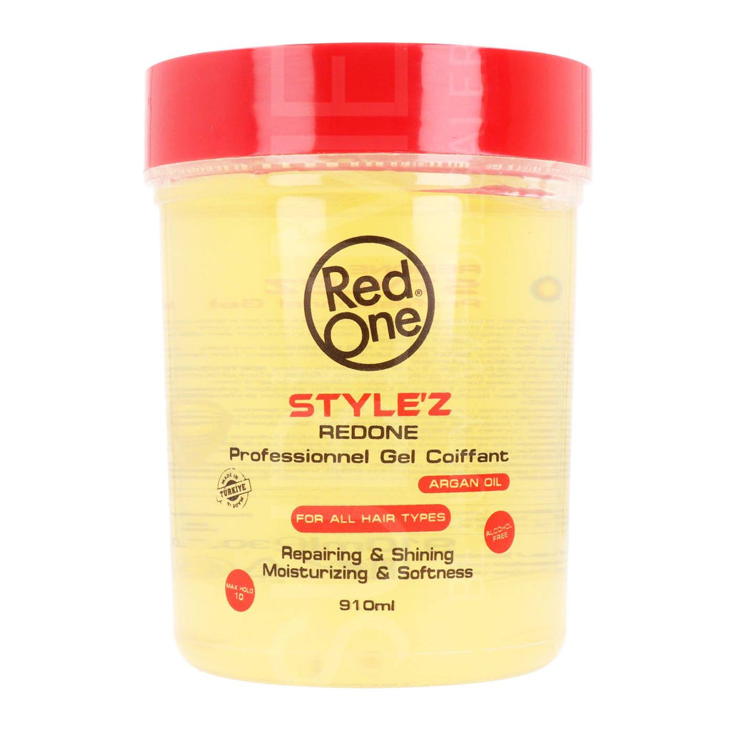 Red One Style'z Gel Profesional de Aceite de Argán para todo tipo de Cabello | sin Alcohol