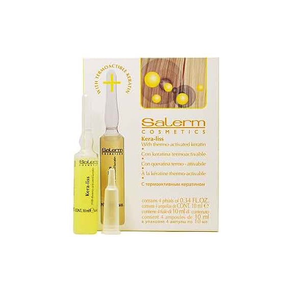 Salerm Ampollas Kera-liss con Keratina Termoactivable 4x10 ml