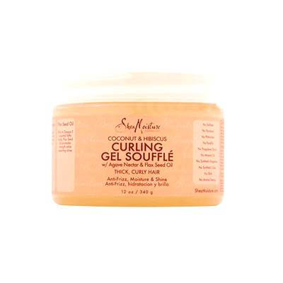 Shea Moisture Coconut & Hibiscus Curling Gel Soufflé para Cabello Grueso y Rizado 340 g