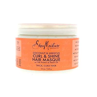 Shea Moisture Coconut & Hibiscus Mascarilla para Rizos y Brillo 340 g