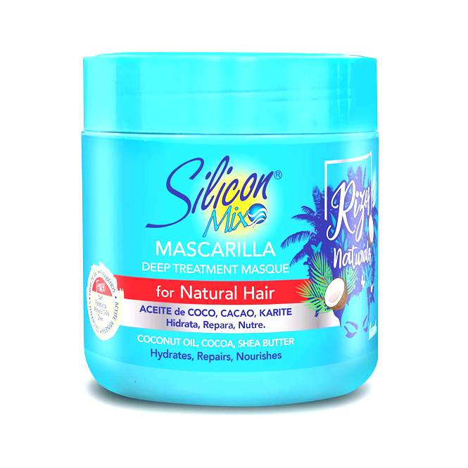 Silicon Mix Rizos Naturales Mascarilla Libre de Sulfato y Sal con Aceite de Coco, Cacao y Karité  478 g