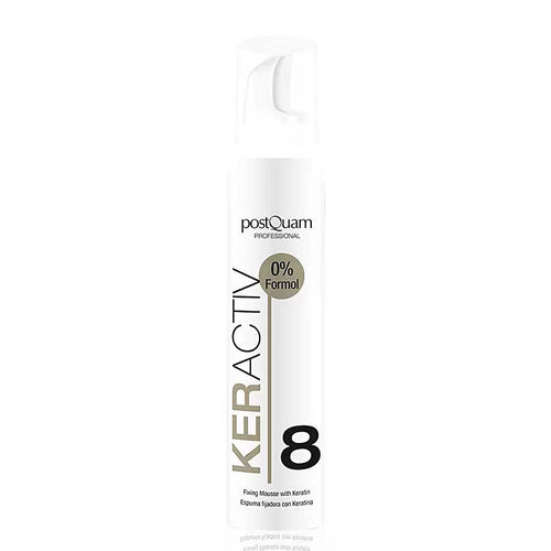PostQuam Keractiv 8 Espuma Fijadora y Alisadora con Keratina 0% Formol 300 ml