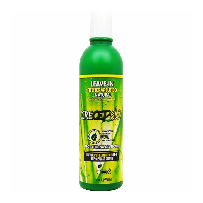 BOÉ Crecepelo Leave-in Fitoterapéutico Natural Ayuda al Crecimiento Capilar y Protector para el Secado 355 g