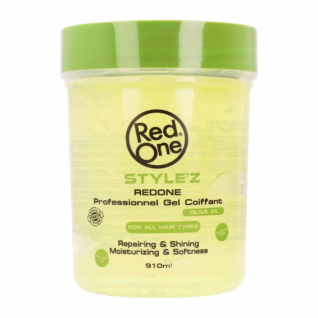 Red One Style'z Gel Profesional de Aceite de Oliva para todo tipo de Cabello | sin Alcohol