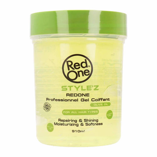 Red One Style'z Gel Profesional de Aceite de Oliva para todo tipo de Cabello | sin Alcohol