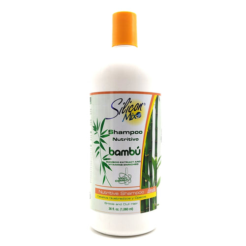 Silicon Mix Bamboo Champú Nutritivo con Extracto de Bambú para Cabellos Quebradizos y Opacos